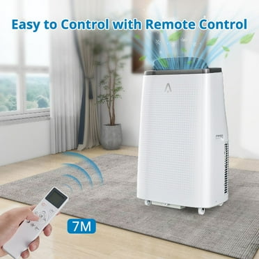 14000Btu Portable Air Conditioner With Remote Control for Rooms,3 In 1 Portable Ac Unit, Quiet Cooling Up to 700 Sq Ft, Dehumidifier & Fan Modes, 24-Hr Timer, Includes Window Kit, White