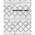 thumbnail image 5 of Pack of 2 Outdoor Pillow Covers, White Geometric Texture Waterproof Square Throw Pillowcase Cushion Decorative Pillow Covers for Couch Patio Tent, 24x24 in, 5 of 6