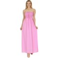 thumbnail image 6 of HAPPY BAY Women's Solid Smocked Top Maxi Evening Slit Dress Casual Strapless Tube Dresses for Women One Size Magenta, Solid, 6 of 6