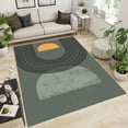 thumbnail image 2 of Modern Boho Art Area Rugs, Vintage Gray Medieval Black Lines Large Decorative Rug, with Anti-Slip Backing Washable Indoor Carpet for Living Room Bedroom Study Dining Room 4x6ft, 2 of 7