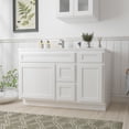 thumbnail image 2 of 51 in. W x 21 in. D x 32.5 in. H Bath Vanity Cabinet without Top in White, 2 of 5