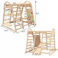 thumbnail image 6 of 7-in-1 Indoor Wooden Jungle Gym - Varnished Industrial Grade Wood, Kids Safe Playground & Easy Assembly, 6 of 7