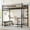 Brown#2, variant on Twin Size Adjustable Bed Base, Twin size loft bed frame with storage. Easy to assemble. The slats are securely fastened to the metal frame with a buckle design and no springs are required.