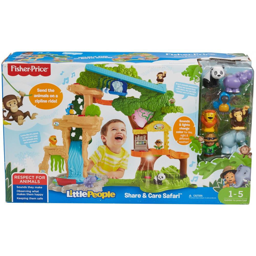 Fisher Price Little People New Zoo Safari Share Care Animal Collection 10 pieces 