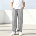 thumbnail image 6 of Boys Sweatpants Elastic Waist Loose Straight Leg Sweat Pants with Pockets Solid Color Casual Workout Joggers Pants 5-15 Years, 6 of 10