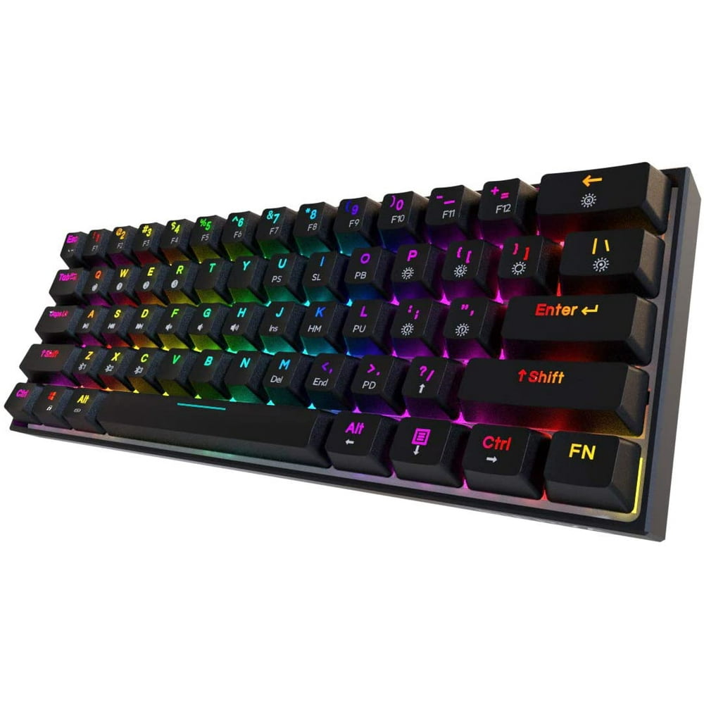 60 Compact RGB Wireless Wired Mechanical Keyboard, 61 Keys 5.0