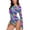 Neon Striped, variant on RELLECIGA Women's UPF 50+ UV Sun Protection Zipper Rash Guard Long Sleeve One Piece Swimsuit Blue Color Block Swimwear Tummy Control One Piece Bathing Suit