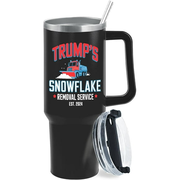 Trump's Snowflakees Removal Services Trump Snow Removers 40oz Tumbler With Handle Gifts For Grandma Coffee Water Bottles