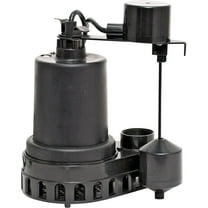 Superior Pump 92572 1/2 HP Thermoplastic Submersible Water Pump with Vertical Float Switch