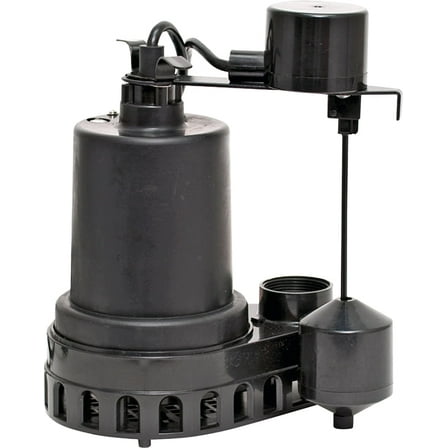 Superior Pump 92572 1/2 HP Thermoplastic Submersible Water Pump with Vertical Float Switch