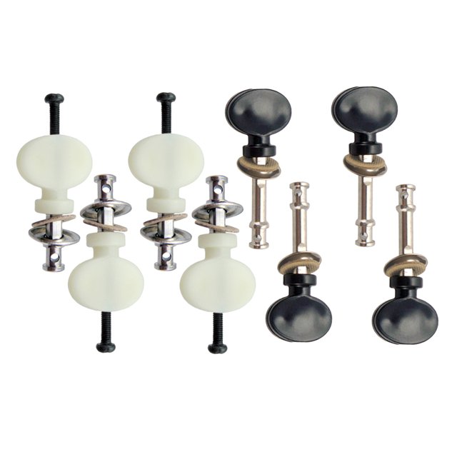 Juego de 8 Clavijas de Afinación para Ukelele Sunnimix Ukelele Tuning Pegs Keys Blanco Negro