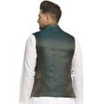 thumbnail image 4 of Men Designers Green & Gold Nehru Jacket Indian Traditional Bollywood Style Brocade Woven Embellishe, Size: 48, 4 of 6