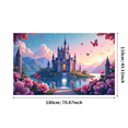 thumbnail image 3 of Fairytale Castle Backdrop Banner for Kids Party Wedding Photo Shoot Birthday Decoration Events Magical Background Props, 3 of 4