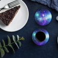 thumbnail image 6 of FMSHPON Galaxy Design Starry Sky Set of 4 Round Coaster for Drinks, Absorbent Ceramic Stone Coasters Cup Mat with Cork Base for Home Kitchen Room Coffee Table Bar Decor, 6 of 6