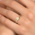 thumbnail image 4 of Gem Stone King 14K Two Tone Gold White Ethiopian Opal and Lab Grown Diamond Engagement Ring for Women | 0.72 Cttw | Round Cabochon 6MM | Gemstone October Birthstone | Size 9, 4 of 6