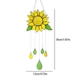 thumbnail image 2 of Pendentif d'Intérieur en Alliage d'Époxy et de Zinc, Clochette à Fleurs et Tournesol, 2 of 6