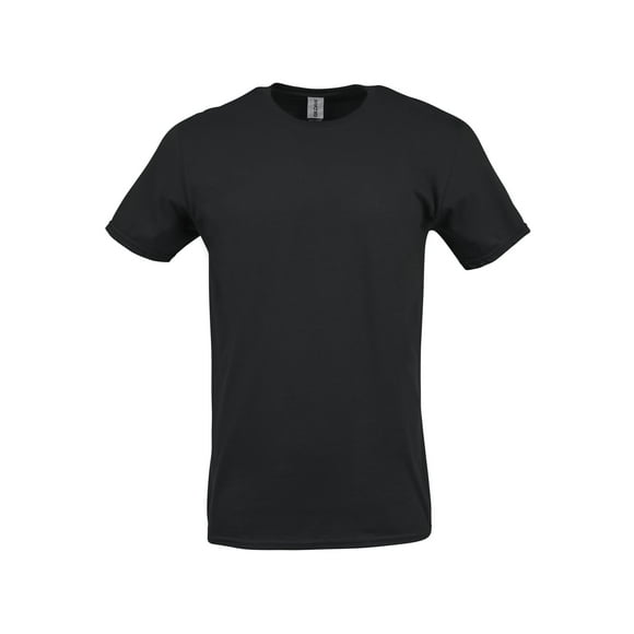 Gildan Adult Short Sleeve Crew T-Shirt for Crafting - Black, Size M, Soft Cotton, Classic Fit, 1-Pack Blank Tee