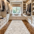 thumbnail image 5 of 4x10 Hallway Wide Runner Rug: Washable Oriental Soft Area Rug For Living Room Bedroom Stain Resistant Low Pile Carpet Entryway Ktichen Thin Non Slip Floor Mat Bathroom Dining Room(beige 4x10), 5 of 8