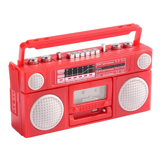 Shisuyan Mini House Radio Model Decor Miniature Radio Ornament Doll House Decoration