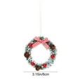 thumbnail image 3 of Fwttom Mini Christmas Wreaths, Christmas Decorations Mini Wreaths with Vines Small Bells Pines Cones Bow, Small Wreaths for Kitchen Cabinets, Windows, Xmas Tree, 3 of 6