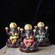 thumbnail image 4 of Cerámica Ganesha Buda reflujo quemador de incienso estatuilla hecha a mano elefante dios estatua hogar incienso titular rojo, 4 of 4