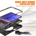 thumbnail image 5 of Dteck Case for Samsung Galaxy Tab S10 Plus (2024) / Tab S9 FE+ Plus /Tab S9 Plus /Tab S8 Plus /Tab S7 Plus /Tab S7 FE 12.4 Inch Shockproof Rugged Case with Pen Holder Rotating Stand & Strap,Black, 5 of 10