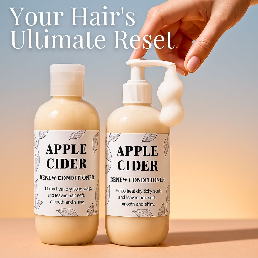 Nature Skin Shop Apple Cider Vinegar Shampoo and Conditioner Set, Clarifying Duo for Dull, Oily Hair, Adds a Brilliant Shine, 2-Piece Bundle