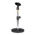 thumbnail image 1 of Yinanstore Support de Micro Robuste à Hauteur Réglable Accessoires Noir Support Professionnel pour Performance Réunions Studio Chant Argent, 1 of 8