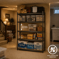 thumbnail image 3 of ZEUKMXOO 2200LBS Garage Shelving Unit, 72"H*35.5"W*15.8"D Adjustable Storage Shelves, 5-Tier Heavy Duty Shelf Rack for Basment, Garage, Pantry, Warehouse, Kitchen, 3 of 10