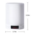 thumbnail image 2 of PAVEOS - Reloj despertador inteligente con FM y cambio de color, pequeño altavoz Bluetooth nocturno, ajuste de brillo de tres niveles, seis efectos de cambio de color, apto para exteriores,, 2 of 5
