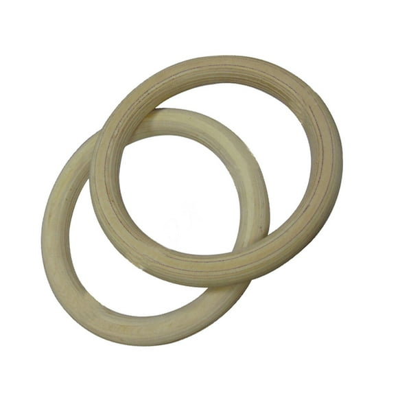KAKOWELY gymnastic rings A Pair of Gymnastic Rings Wooden Fitness Rings for Full Body Strength and Muscular Bodyweight Training Cross-Training Workouts (28mm)