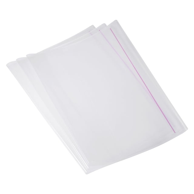 Cubierta de libro transparente Uxcell 8x11", 10 piezas de protector de libro ajustable de PP con cinta adhesiva, transparente
