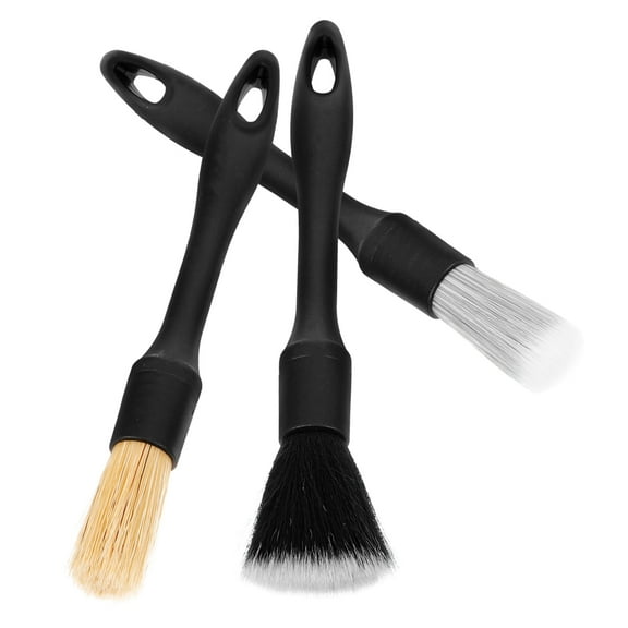 RENACLIPY 3Pcs Motorcycle and Truck Detailing Brush Set with Comfortable Grip Design