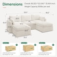 thumbnail image 2 of HONBAY Oversized Modular Sectional Sofa, 6 Seats U Shaped Sectional Couch with Storage for Living Room, Beige, 2 of 9