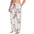 thumbnail image 6 of Sikiie Flamingo And Flowers Mens Pajama Pants Sleep & Lounge Pants, PJ Bottoms With elastic waistb and Pockets X-Large, 6 of 6
