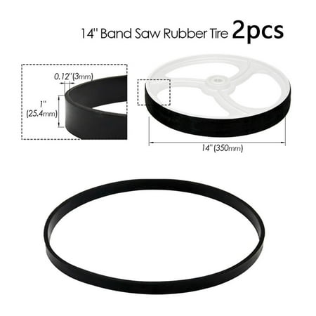 

Ruibeauty 2Pcs WoodWorking Band Saw Rubber Band Band Saw Scroll Wheel Rubber Ring 8-14Inch