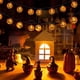 thumbnail image 4 of Calabaza De Halloween Luces De Cadena Luces De Cadena De Vacaciones Led Alimentadas Por Batería Luces De Calabaza Naranja 3D Para Decoraciones De Halloween Yuarrent HA046504-01, 4 of 6