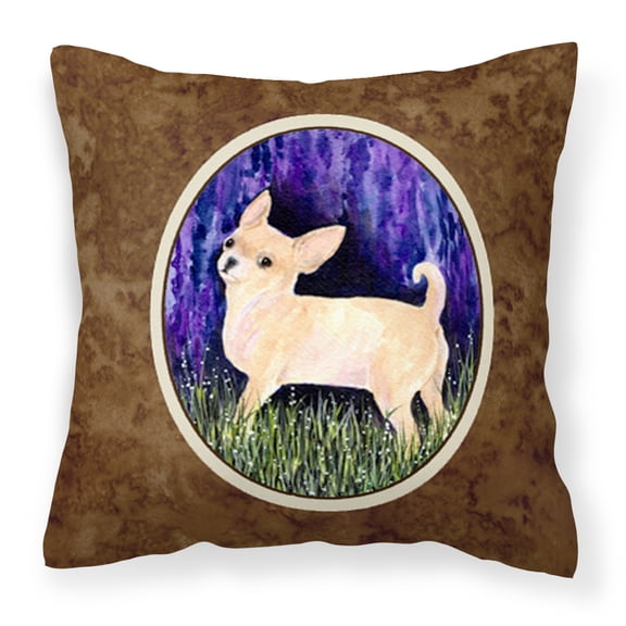 Carolines Treasures SS8514PW1414 Starry Night Chihuahua Fabric Decorative Pillow, 14Hx14W, multicolor