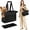 Black, variant on VavoPaw Dog Purse Carrier for Small Dogs, 15" x 11" x 7.9" Pet Travel Carrier with Support Pad, Safety Hooks, Breathable Mesh, and Multi Spacious Pockets, Soft Puppy Carrier for Cats Rabbits, Black