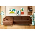 thumbnail image 1 of Sala Modular Sofá Cama Reversible Makora Velvet Chocolate Beehive Memory Foam Modelo Mondlak, 1 of 8
