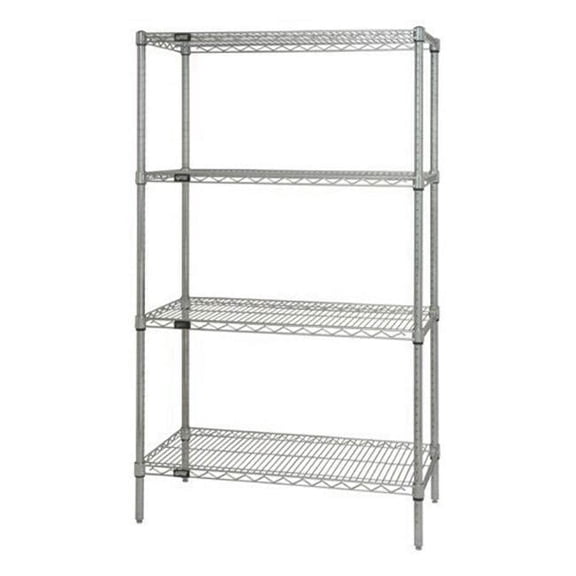 Wire 4 Shelf Starter Kit, Chrome - 21 x 48 x 86 in.