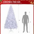 thumbnail image 4 of imerelez 8 FT Pre-lit Artificial Christmas Tree, Hinged Xmas Pine Tree with 1500 Branch Tips, 500 Lights and Remote Control for Holiday Party Office Home, White, 4 of 7
