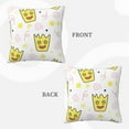 thumbnail image 3 of ZICANCN Confused Brain Yellow Throw Pillow Covers, Bed Couch Sofa Knit Decorative Pillow Covers for Living Room Farmhouse, 16"x16", 3 of 8