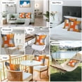 thumbnail image 6 of Graffiti Art Outdoor Pillow Covers Pack of 2 Abstract Gary Orange Color Stitching Waterproof Throw Pillow Covers Decorative Cushion Cases for Patio Garden Tent Balcony Couch 20x20 inch, 6 of 8