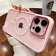 thumbnail image 2 of Funda magnética a prueba de golpes para iPhone, carcasa trasera dura de color rosa para iPhone 15, 14, 13, 12, 11 Pro Max, 15 Plus, 2 of 5