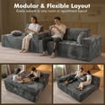 thumbnail image 4 of XIZZI 108" L-Shape Modular Sectional Sofa, Oversize Cloud Boneless Couch with Deep Seat for Living Room, Ultra-Dense Foam Filling, No Assembly Required, Left Chaise, Gray, 4 of 9