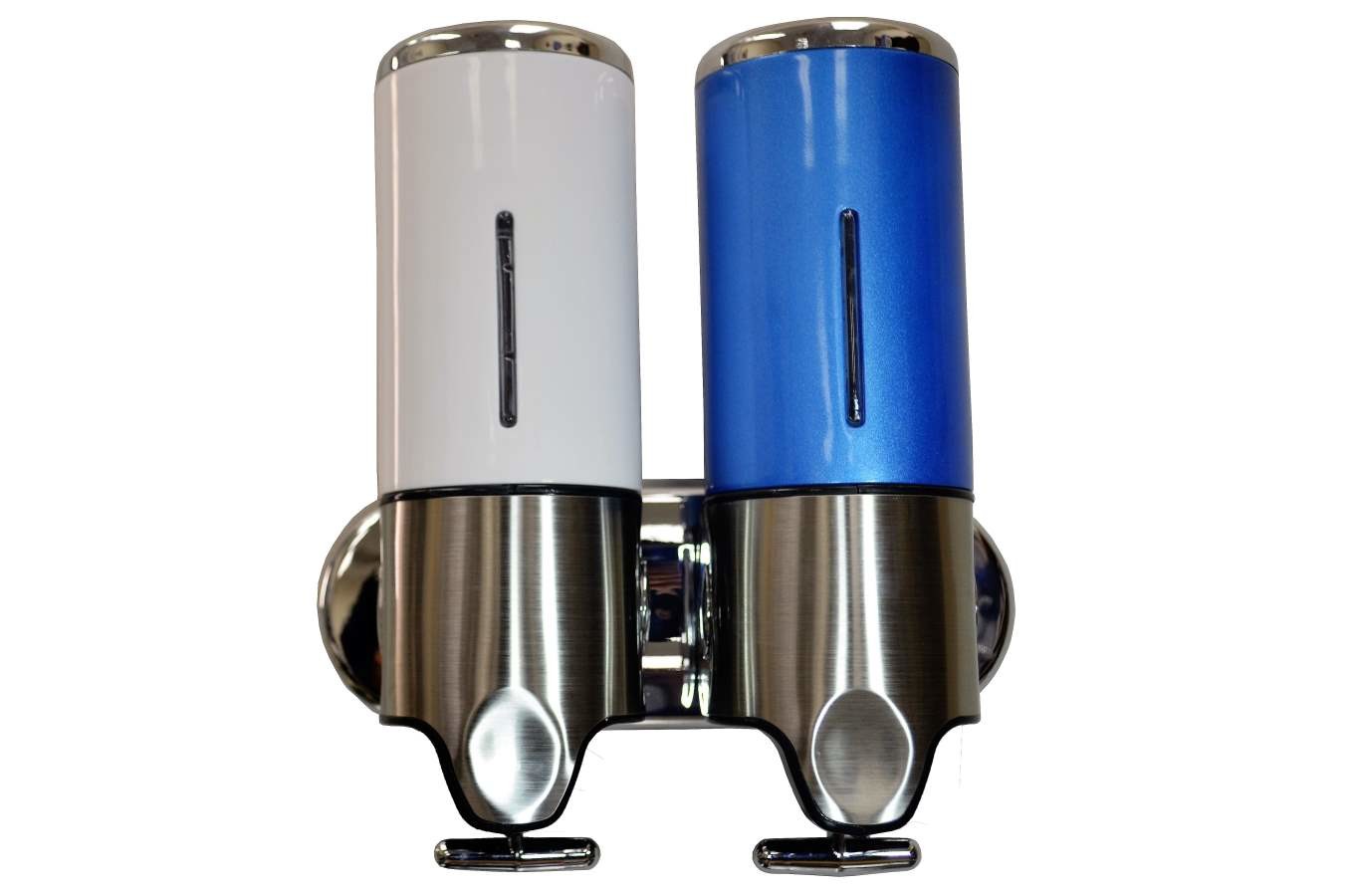 KEE SD17DWB Wall Mount Shampoo Conditioner Dispenser Pump 500mL x 2