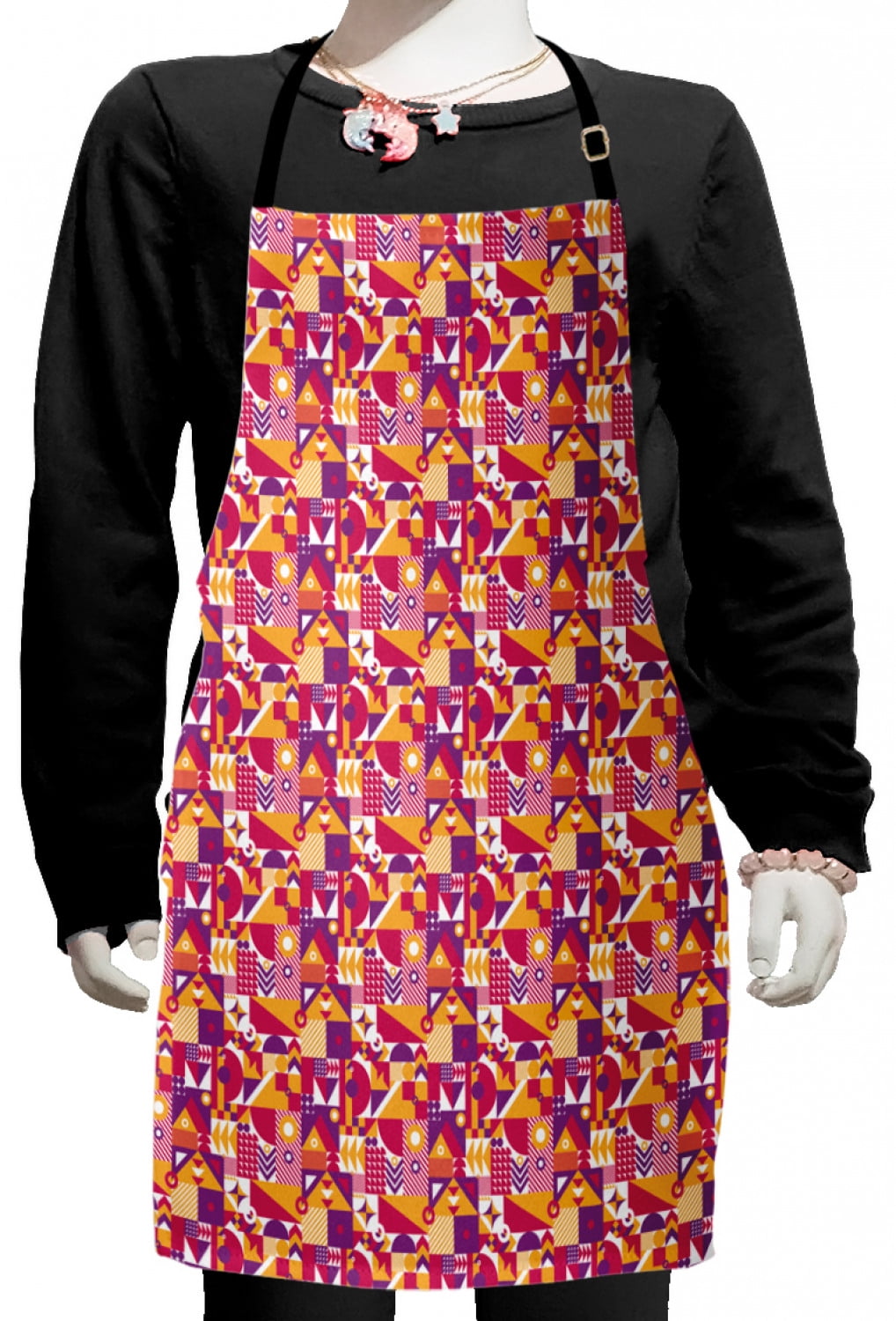 Geometric Floral Summer-Gray Apron