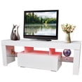thumbnail image 2 of TV stand with Storage 43 inch LED Modern TV Media Console Entertainment Center with Drawer TV cabinet for Living Room Bedroom（White）, 2 of 9