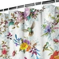 thumbnail image 4 of Wildflower and Butterfly Watercolor Shower Curtain – Vintage Floral Botanical Style, 36x72 Inches, 4 of 5